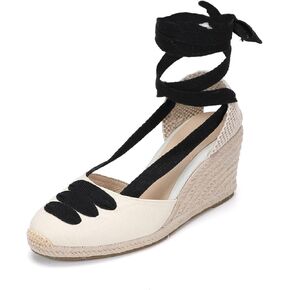 منصة النساء الأوتاد الإسبادرييلز ، 3 بوصات ، حزام ناعم في الكاحل ، أخمص القدمين المغلق ، صندل صيفي كلاسيكي in Kuwait