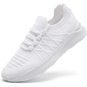 Womens Lightweight Road Running Shoes Slip On Walking Sneakers Suitable for Outdoor Sports Gym and Daily Wear All Day with Breathable Upper and Elastic Sole