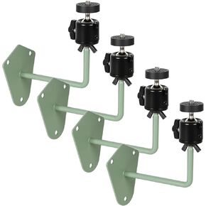 4 Pack Adjustable Metal Wall Mount Bracket for Arlo Pro 2/3/4/5/Ultra, Ring Stick Up Cam, Wyze Cam V3, Eufy Cam, Roelink Argus, 360° Rotation, Indoor/Outdoor Use (Black)