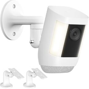 2Pack Wall Mount for Ring Spotlight Cam Battery and Ring Spotlight Cam Plus/Pro (Battery), 360°Adjustable Security Wall Mount Bracket for Ring Cam Indoor/Outdoor Use (Camera Not Included)