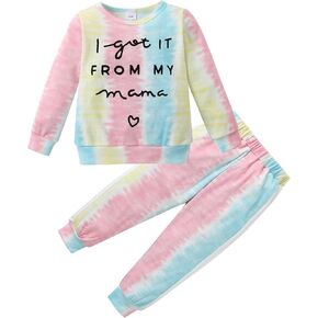 YALLET Toddler Girl Clothes 2T 3T 4T 5T Fall Winter Outfits Little Girls Sweatshirts+Pants Set 12 18 24 Months Baby Sweatsuit