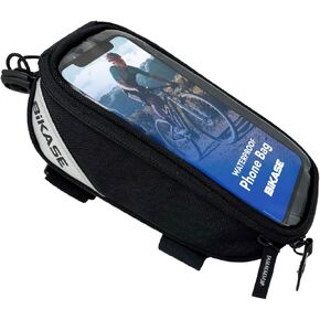EBike Phone Front Frame Bag Bicycle Bag Waterproof Bike Phone Mount Top Tube Bag Bike Phone Case Holder Accessories Cycling Pouch Compatible with iPhone 14, 14 Plus, 13, 12 XS Max XR Fit 6.5"