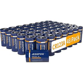 CR123A 3V Lithium Battery 12 Count, 123 3 Volt High Power Long-Lasting for Home Safety, High-Intensity Flashlights, Camera, 123A, CR17345 (Non-Rechargeable)