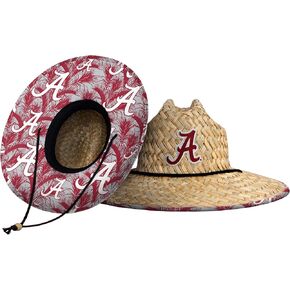 FOCO unisex adult Ncaa College Team Logo Floral Sun Straw Hat, Team Logo, One Size US