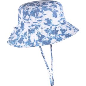 Adjustable Wide Brim Sun Hat - Summer Bucket Hat for Infant Toddler and Kids UPF 50+