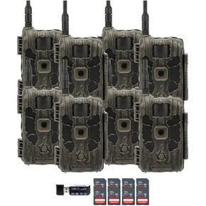 Stealth Cam 40MP Deceptor Max Cellular Trail Camera with 0.4-Second Trigger Speed (2-Pack) Bundle with 32GB Memory Card (2-Pack) and 4-in-1 Card Reader (4 Items)