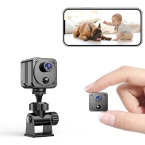 Security Camera 4K Mini Wireless WiFi Indoor Cameras, AI Human Detection, Auto Night Vision, Cloud Storage, Up to 100 Days Standby Battery Life