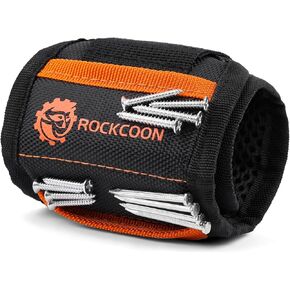 Magnetic Wristband with 20 Powerful Magnets, Tool Wrist Band for Screws, Nails and Drilling Bits, Gift for Husband, Dad, Handymen and Wood Working Men