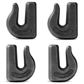 6Pack 3/8'' Weld-On Forged Clevis Grab Chain Hooks, Heavy Duty Forged Grade 70 Grade Utility Hook Weldable for Trailer Truck, Rigging, Car, SUV, RV, UTV, Tractors Loader Bucket-6600 LBS Capacity