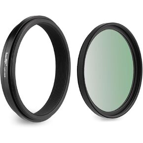 X100VI X100V Camera Filter Adapter Ring and Haoge 49mm Ultra Slim MC UV Filter Kit for Fujifilm X100VI Fuji FinePix X100V Camera