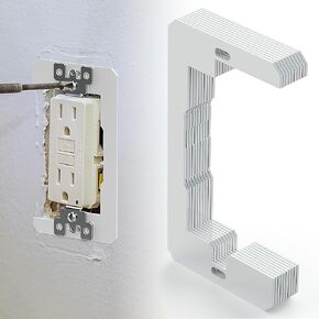 20 Pcs Wall Plate Spacer, Outlet Spacers For Electrical Box, Flush Fit Device Leveling Plate, Metal Outlet Shims, Receptacle Spacers Leveler For Fixing Walls Device - White