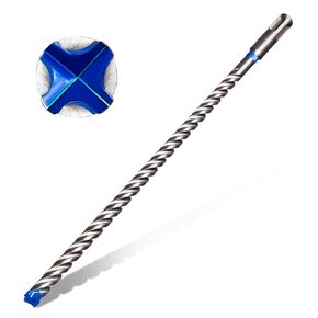 toolant Rotary Hammer Drill Bits Set SDS Plus Bits 5/16"*12" 1pc, Impact Rotary Hammer Carbide-Tipped 4 Flutes Drill Bit for Bricks, Blocks, Stone