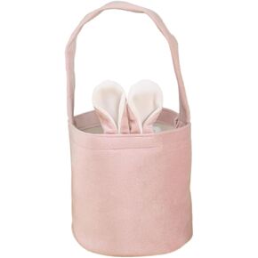 Easter Gifts Baskets, Easter Eggs Baskets with Bunny Tote Bags Easter Egg Fillers Baskets for Party Favor Supplies (Pink)