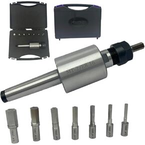 MachEl MT2 Shank Rotary Broach with ER16 Adaptor & Set of 7 Hex Broaches for Versatile Machining Applications