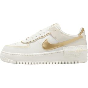 Nike Air Force 1 Shadow Women's Shoes (DZ1847-108, ail/Coconut Milk/Metallic Gold) Size 9