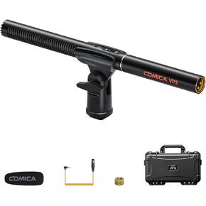 COMICA XLR Shotgun Microphone, VP3 Shotgun Mic Super Cardioid Directional Condenser Microphone for Camera, Video/Audio Recording for Camcorders Content Creation, Film and TV Recording (New Version)