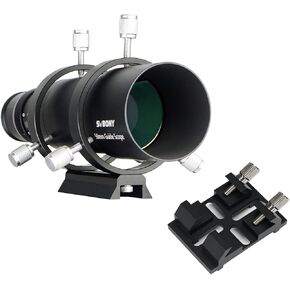 SVBONY SV106 Guide Scope 50mm with Helical Focuser Bundle with SV224 Dovetail Base with 2 Thumbscrews, Accessories for Telescope Astronomy Observations