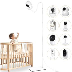 Baby Monitor Floor Stand Holder, Adjustable Baby Monitor Mount Compatible with HelloBaby, Infant Optics, Nanit Pro, Owlet, Babysense, Baby Ganibs, Bonoch, Universal Baby Camera Stand