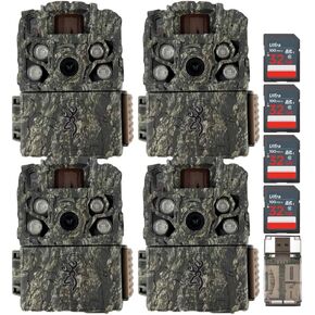 Browning Trail Cameras Strike Force FHDR with Gen 2 Night Optics System Bundle with 32GB Memory Card and All-in-One High-Speed Card Reader (3 Items)