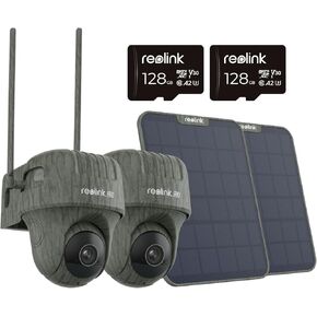 REOLINK Go Ranger PT (2 Pack), 4K Cellular Trail Camera, 3G/4G LTE, 360° Full View, 4K Live Streaming & Playback on Phone, Animal Recognition, No-Glow IR, Smart Motion Activated