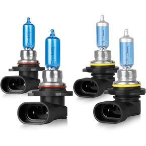 OQSNCV Fit for Honda Civic (2004-2013), (2014-2015 Sedan) Halogen Headlight Bulbs,9005 High Beam + 9006 Low Beam Headlamp Replacement Bulbs Kit, Pack of 4