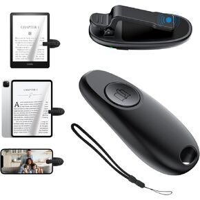 Remote Control Page Turner for Kindle Paperwhite Oasis, Clicker for Kindle Accessories with Remote Taking Photo, RF Page Turner for Kobo iPad Android Tablets Reading Novels with Wrist Strap