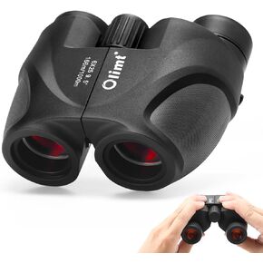 6x25 Compact Binoculars, BAK-4 Prism 9.5° Wide Field of View 21mm Eyepiece with ED Lens, Black