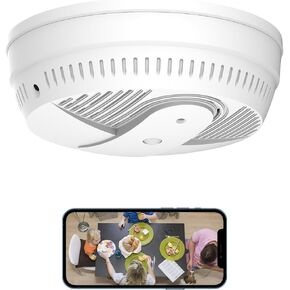 LIZVIE Smoke Detector Hidden Camera 1080P WiFi Nanny Cam for Home Security Wall Mount Loop Filming, Motion Detection, Night Vision, Live Viewing, Free App