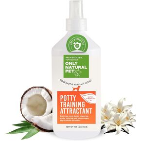 Only Natural Pet Dog Potty Training Attractant Spray for Puppies and Dogs - Essential Indoor Outdoor Toilet Training Aid for Puppy Pads, Grass, & Apartments - 16 Fl Oz Bottle
