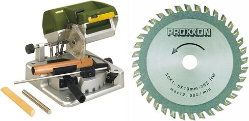 PROXXON Chop and Miter Saw KGS 80, 37160, Green & 28730 HSS Saw Blade for FET & KGS 80 in Saudi Arabia