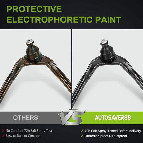 AUTOSAVER88 Front Suspension Kit Compatible with 2004-2010 QX56, 2005-2015 Armada, 2004-2015 Titan. w/Control Arm, Ball Joint, Tie Rod, Sway Bar in Kuwait