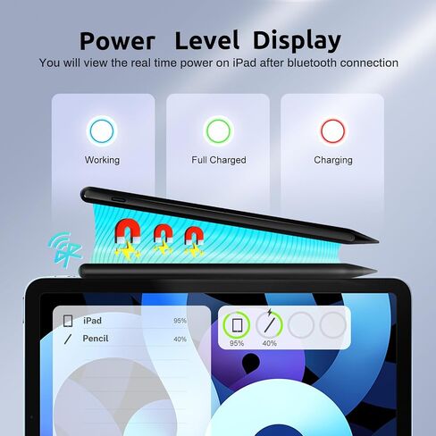 iPad Stylus Pencil - Apple Pencil 2nd Generation Stylus Pen for iPad 9th Generation & 10th Generation 2X Fast Charge Active Pencil for iPad Pro 11 & 12.9",iPad Air 3/4/5,iPad Mini 6/5,iPad 6-10 White in Saudi Arabia