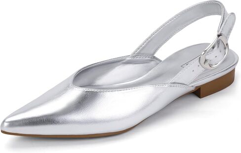 Idifu Flats Women's Flats مدببة إصبع القدم أحذية اللباس للنساء مريحات أزياء الأزياء العصرية أحذية مسطحة عمل مكتب زفاف الزفاف in Kuwait