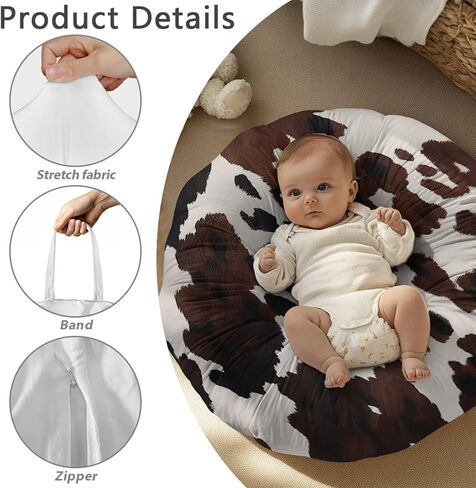 Multi Colorful Mushroom Newborn Lounger Cover Removable Soft Comfortable Slipcover for Infant Lounger Pillow Cover Breathable and Reusable in Kuwait