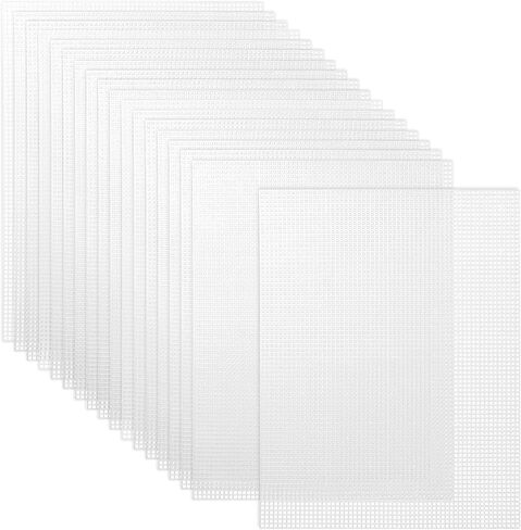 Caydo 2 Pieces 7 Count Plastic Mesh Canvas Sheets for Embroidery, Acrylic Yarn Crafting, Knit Crochet Projects and Make Aquarium Dividers (10.5 X 13.5 Inch) in Saudi Arabia