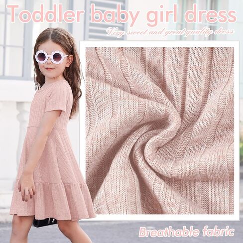 Toddler Baby Girls Summer Dresses Tiered Kids Swing Sundress Casual Birthday Beach Little Girl Boho Dress in Saudi Arabia