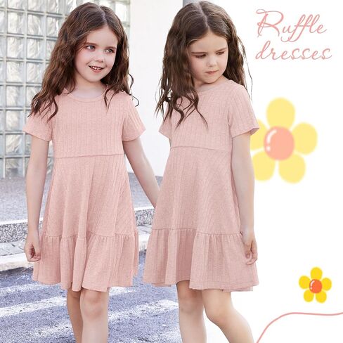 Toddler Baby Girls Summer Dresses Tiered Kids Swing Sundress Casual Birthday Beach Little Girl Boho Dress in Saudi Arabia