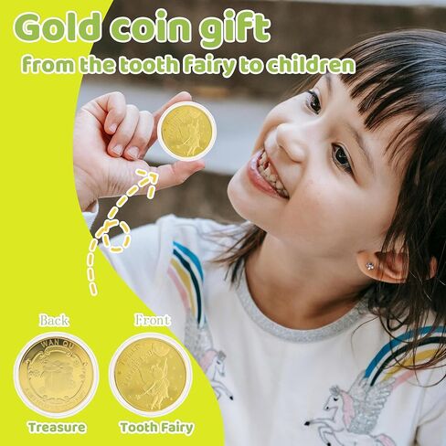 Wooden Tooth Fairy Box, Cute Tooth Fairy Tooth Holder, Tooth Fairy Kit with Tooth Fairy Coin and Transparent Storage Box, 3D Carved First Tooth Keepsake Box for Lost Teeth (Smiley) in Kuwait