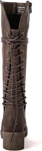 GLOBALWIN Women's Lace Up Back Knee High Fashion Boots in Saudi Arabia