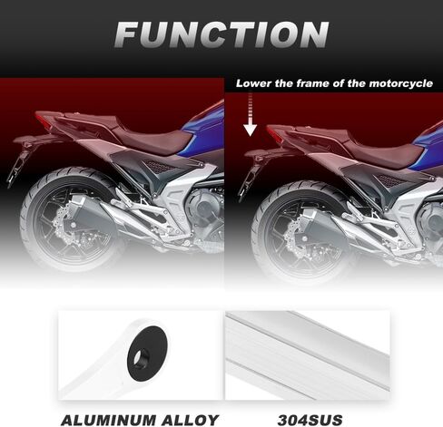 طقم خفض قابل للتعديل Xitomer 0-1.2 بوصة، مناسب للجيل 3 KLR650 2022 2023 2024 / Gen 2 KLR650 2008-2018 وصلات التعليق السفلية (فضي) in Saudi Arabia