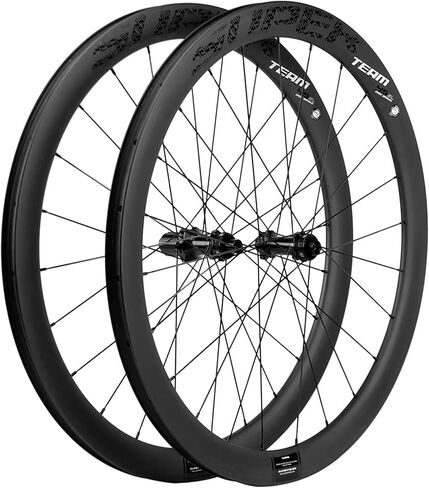 SUPERTEAM Road Bike Disc Brake Wheels 700c Tubeless 50mm Carbon Wheelset Tubeless Ready U Shape in Saudi Arabia
