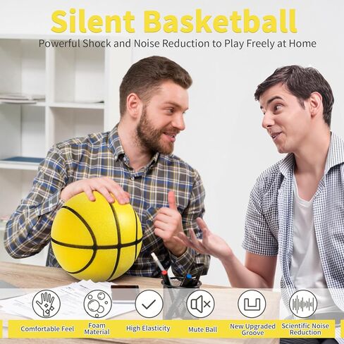 كرة السلة الصامتة ذات القيمة الفائقة 2024، أحدث ترقية لكرة السلة الإسفنجية، كرة السلة الهادئة، الحجم الرسمي 7 29.5 بوصة، التدريب الرياضي الداخلي والخارجي، الترفيه والترفيه، الأسرة، البالغين، الأطفال، الأخضر in Kuwait