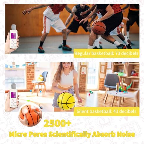كرة السلة الصامتة ذات القيمة الفائقة 2024، أحدث ترقية لكرة السلة الإسفنجية، كرة السلة الهادئة، الحجم الرسمي 7 29.5 بوصة، التدريب الرياضي الداخلي والخارجي، الترفيه والترفيه، الأسرة، البالغين، الأطفال، الأخضر in Kuwait