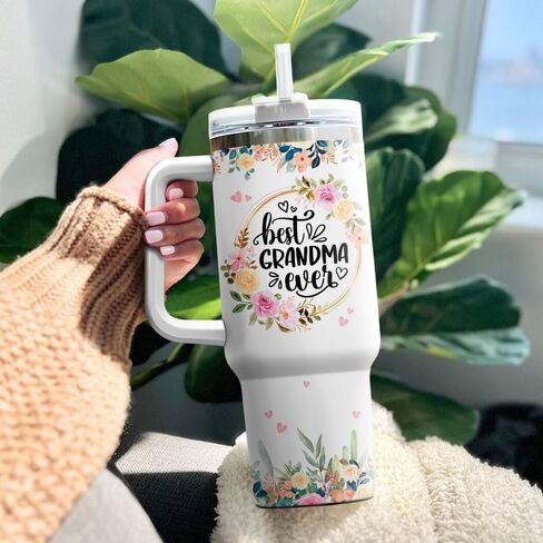 To Rose Handle Parade For Steel Flower Mommy Eleven Momma Mama Funny, Mom Gifts, Mom Life Messy Bun Floral Nutrition Facts, Tumbler 40 Oz With Handle Lid And Straw in Saudi Arabia