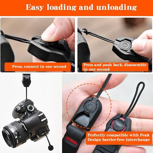 Camera Strap Quick Release Buckle Set of 2 – Compatible for Peak Design Buckle (Black-1) in Saudi Arabia