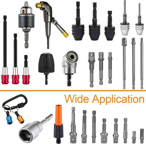 12 Pieces Drill Bit Extension Set, 9 Pieces Magnetic Drill Extension with 3 Sizes (2", 4", 6") and 3 Pieces Bit Holder, Suitable for 1/4 Inch Hexagon Single Head Drill Bit in Kuwait