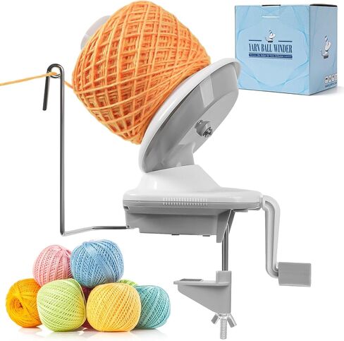Yarn Winder, Yarn Ball Winder, Easy-to-Install Yarn Cake Winder Efficiently Make Neat 3.5 oz Yarn Cake, Sturdy ABS Yarn Winder for Crocheting with Lower Noise,The Helper for Knitting Enthusiast in Kuwait