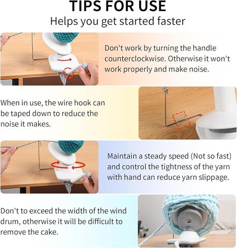 Yarn Winder, Yarn Ball Winder, Easy-to-Install Yarn Cake Winder Efficiently Make Neat 3.5 oz Yarn Cake, Sturdy ABS Yarn Winder for Crocheting with Lower Noise,The Helper for Knitting Enthusiast in Kuwait