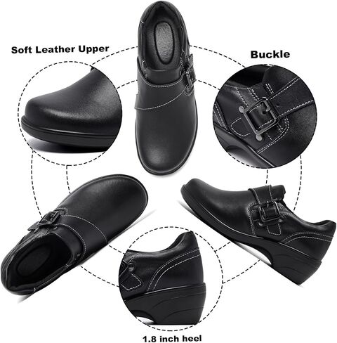Women's Loafer Comfort Leather Slip On Loafers Business Office Casual Dressy Shoe in Kuwait