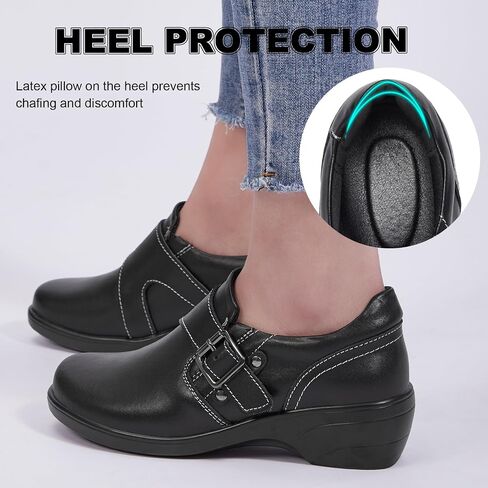 Women's Loafer Comfort Leather Slip On Loafers Business Office Casual Dressy Shoe in Kuwait
